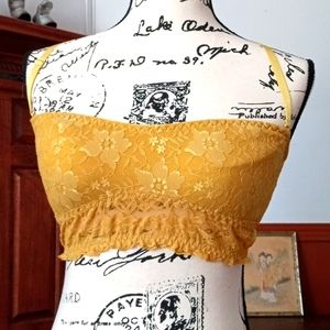 Women's Sexy!!!Wendy Glez Bra M Made In USA Yellow mustard,Everyday Wireless bra